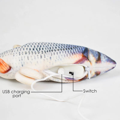 Cat Toys Fish USB Charger Fish Interactive Electric Floppy