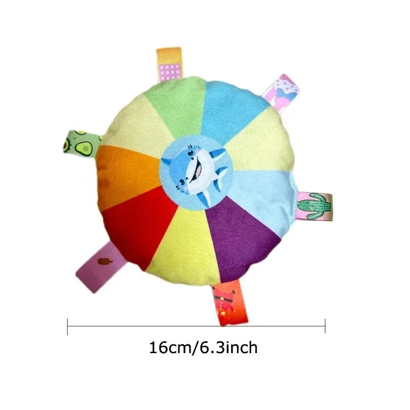 Funny Rainbow Plush Flying Saucer Dog Toys Outdoor