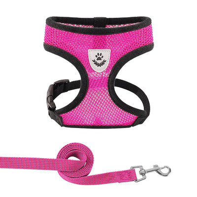 Summer Cat Dog Harness Lead Leash Adjustable Vest