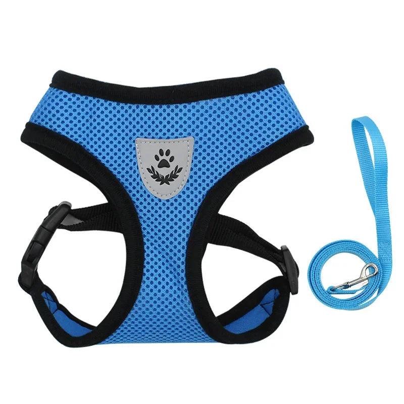 Summer Cat Dog Harness Lead Leash Adjustable Vest