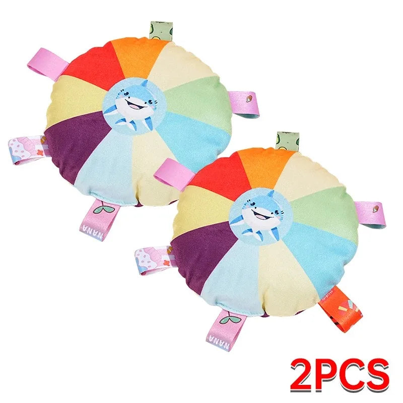 Funny Rainbow Plush Flying Saucer Dog Toys Outdoor