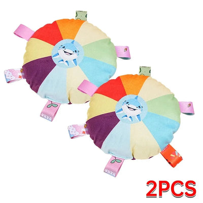 Funny Rainbow Plush Flying Saucer Dog Toys Outdoor