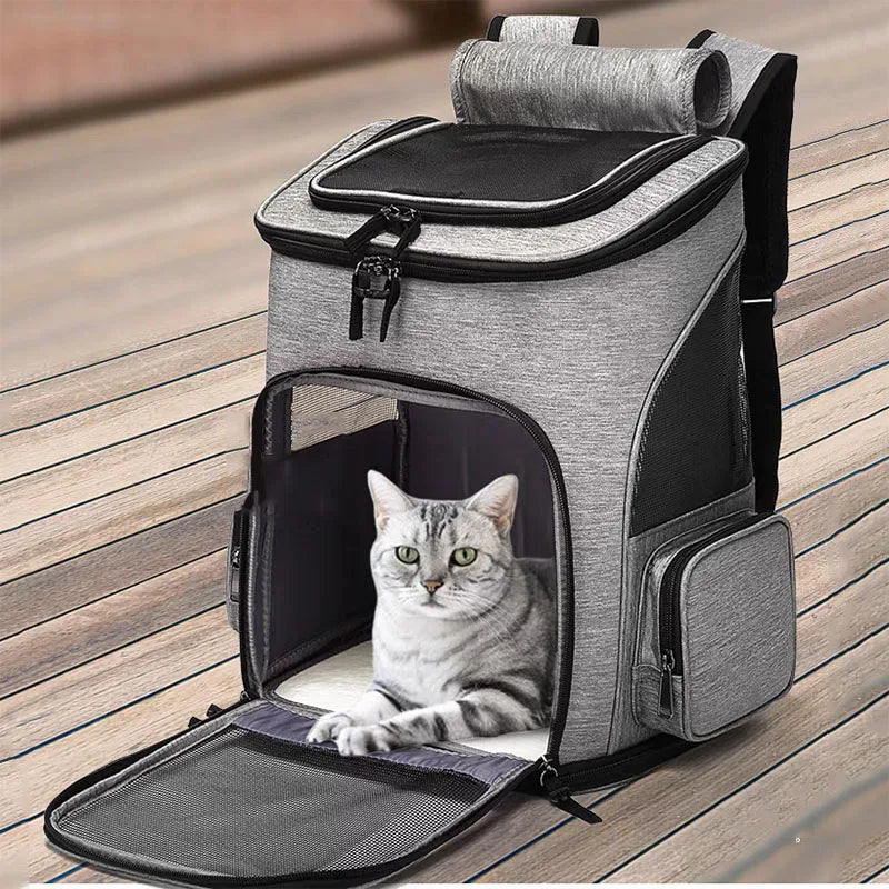Breathable Pet Cat Carrier Backpack Foldable Pet